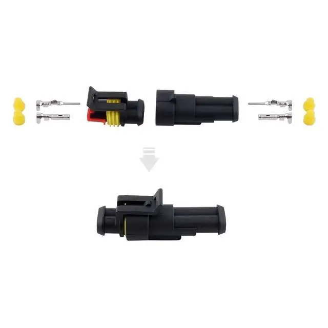 Alt view image 5 of 6 - 5 Kit bag 1 pin/2 pin/3 pin/4 pin/5 pin/6 pin waterproof electrical connector 1.5 mm series terminal waterproof(5P)