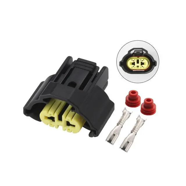 Alt view image 3 of 4 - 1/5/10/20 Sets 2 Pin Housing H11 Bulb for Fog Light Electrical Auto Automobile Waterproof Harness Black Wiring(Color:2p Female,Size:1 Set_2P)