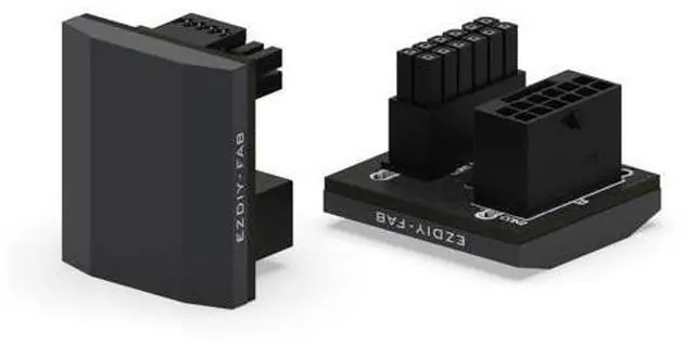 Main image of 12VHPWR 12+4 Pin Angle Connector Power Adapter Slim Type for RTX40' Series Graphics Card, Supports 600W Output, Comptatible to RTX4090,4080,4070ti -180 Degrees STD Type- Black