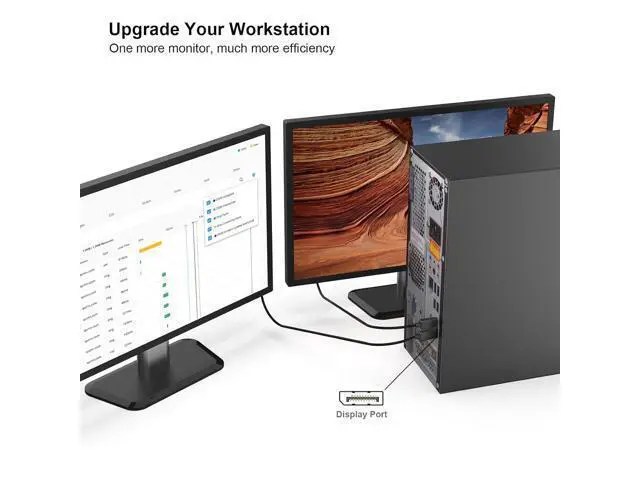Alt view image 6 of 6 - DisplayPort to DP 4K 60Hz 10Feet Cable, DisplayPort to Display Port Male to Male Cable Gold-Plated Cord 10 ft.