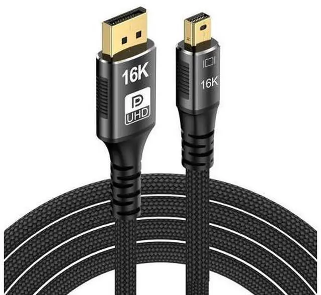 Main image of Mini DisplayPort to DisplayPort 2.1 Cable, DP 2.1,Bi-Directional Transmission DisplayPort,16K@60Hz,8K@120Hz, 4K@240Hz G-Sync FreeSync Thunderbolt 2 for MacBook (Mini DP to DP2.1 16K-6.6FT)
