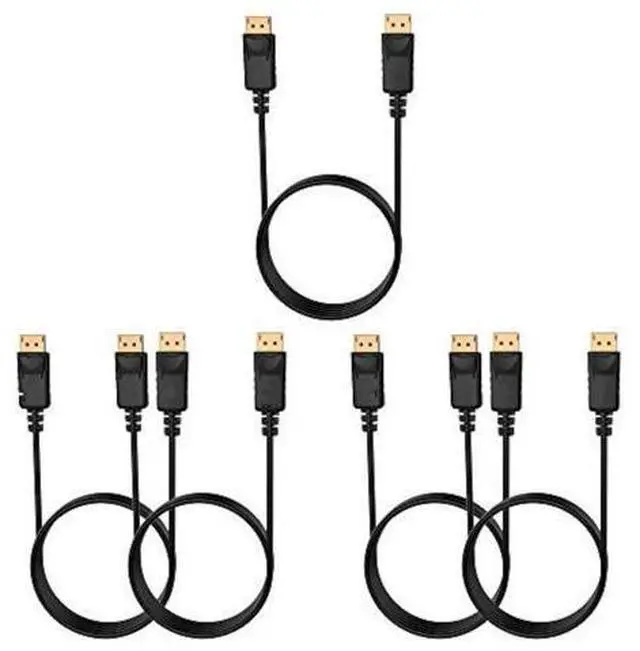 Main image of 4K DisplayPort to DisplayPort Cable, 10 Feet, Gold-Plated High Speed Display Port 1.2 Cable (4K@60Hz, 2K@144Hz) DP Cable Compatible with Computer, Desktop, Laptop, PC, Monitor, Projector 5 Pack
