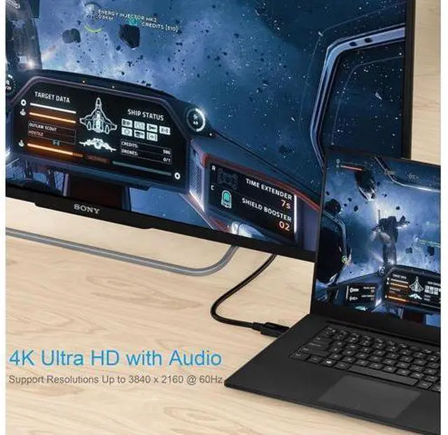 Alt view image 5 of 7 - 4K DisplayPort to DisplayPort Cable, 3 Feet, Gold-Plated High Speed Display Port 1.2 Cable (4K@60Hz, 2K@144Hz) DP Cable Compatible with Computer, Desktop, Laptop, PC, Monitor, Projector 2 Pack