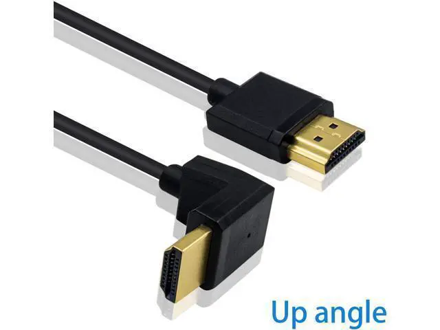 Alt view image 2 of 7 - 4K 90 Degree HDMI Cable 6inch/15cm, Extremely Thin Up Angle HDMI Male to Male Cable for 3D and 4K Ultra HD TV Stick HDMI 2.0 Cord