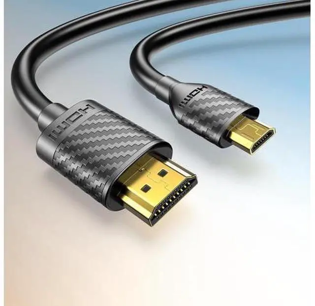 Main image of Micro HDMI to HDMI Cable 4K 60Hz, MicroHDMI Adapter Cord for Raspberry Pi 5 4, Camera, GoPro Hero 7 6 5, Lenovo Yoga, HDTV, Monitor, HDR Video & Audio Capture Card - Long 6.6 Feet