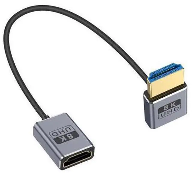 Main image of 8K High Speed HDMI Extension Cable 1FT, Coaxial/Ultra Thin UP Angle 90 Degree HDMI Male to Female Cable Support 8K@60Hz, 4K@240Hz for GH5S, PS5, Xbox, PlayStation etc