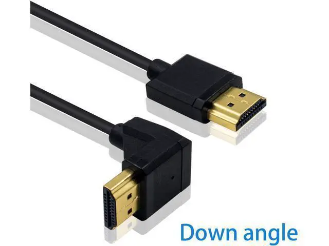 Alt view image 3 of 7 - Down Angle Coiled HDMI Cable 4FT/1.2M, Extreme Thin 90 Degree HDMI Male to Male Coiled Cable for 3D and 4K@60hz Ultra HD TV Stick for PS5, Blu-ray, Roku TV, Xbox Series X/S
