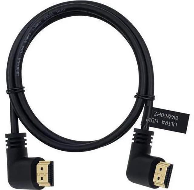 Main image of 8K HDMI 2.1 Cable 3.3feet/1M,8K HDMI 48gbps 90 Degree Left Angle HDMI Male to Left Angle HDMI 2.1 Cable with 8K 60Hz Video and 3D HDR for TV/Xbox /PS4 /PS5