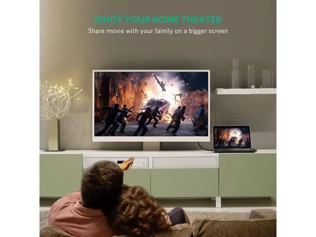 Alt view image 6 of 7 - UGREEN 4K UHD DP to HDMI Male to Male Displayport to HDMI Video Cable DisplayPort to HDTV Monitor Cable Support Audio for HP ,HTC VIVE Virtual Reality System and DP Enabled Devices 5 ft.