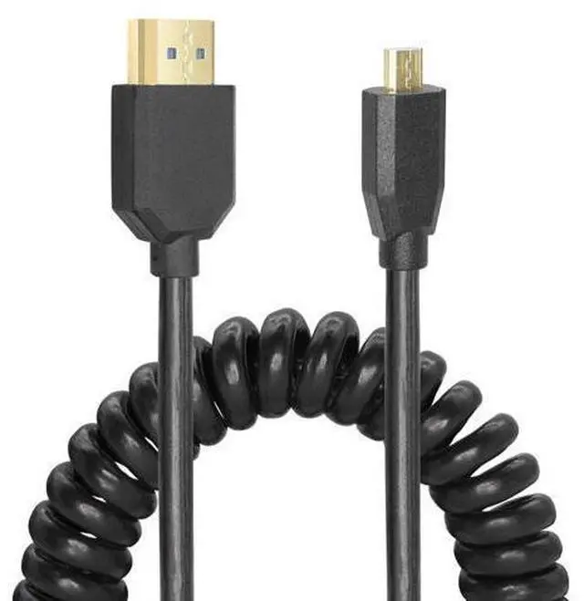 Main image of Micro HDMI to HDMI Cable Coiled 8K HDMI 2.1 Telescopic Cable High Speed Cable Support 120Hz 48Gbps Dynamic HDR for Digital Cameras (Straight)