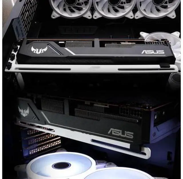 Alt view image 3 of 6 - GPU Bracket ,Graphics Card Brace Support,Video Card Holder,GPU Holder for Custom Desktop PC Gaming-3mm Aluminum-White