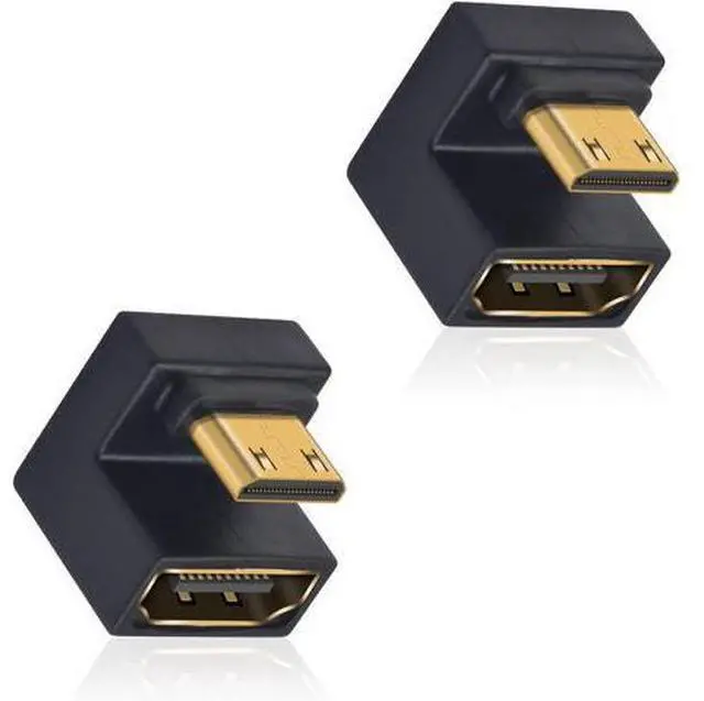 Main image of 180 Degree Mini HDMI to HDMI Adapter (Up Angle) 8K@60Hz, 4K @60Hz, 48Gbps, U-Shaped Extension Adapter Converter for Portable Display Monitor Accessories 2 Pack