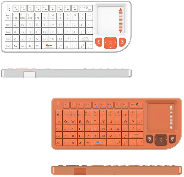 Main image of Mini Wireless Keyboard 2-Pack, Rechargeable Ultra-Slim