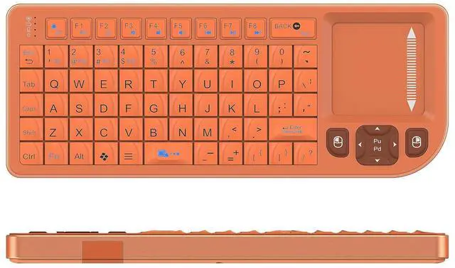 Alt view image 3 of 6 - 2 Pack Mini Wireless Keyboard (White+Orange) + Presenter Clicker with Telescopic Pointer & Stylus Pen, Office/Classroom Bundle