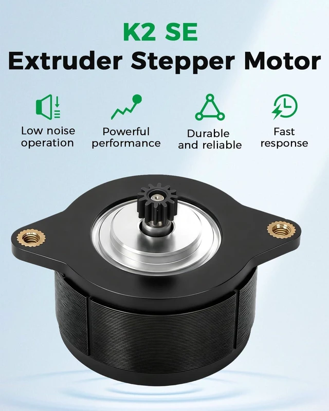 Alt view image 3 of 7 - Creality Official K2 SE Extruder Stepper Motor, 36-20_E Axis Motor, High-Torquer with 12-Tooth Gear Silent Operation, Original Replacement Part for K2 SE 3D Printer