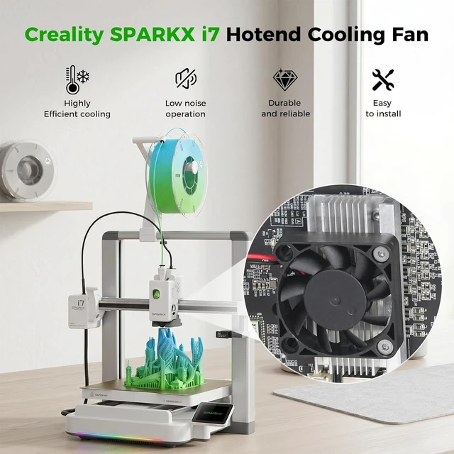 Alt view image 2 of 7 - Creality Official SPARKX i7 Mainboard Cooling Fan, Original 4010 Axial Fan, Active Cooling for SPARKX i7 Mainboard, Stable Control Board Temperature, 3D Printer Replacement for SPARKX i7 Comboo
