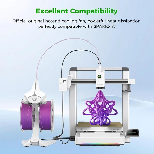 Alt view image 7 of 7 - Creality Official SPARKX i7 Hotend Cooling Fan, Original i7 3010 Axial Cooling Fan with 2-Pin Connector, Hotend Temperature Control for SPARKX i7 Printer, 3D Printer Hotend Cooling Replacement