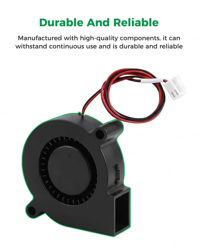 Alt view image 4 of 5 - Creality Official K2 Pro/K2 Plus Mainboard Cooling Fan, 5015 Blower Fan 24V 6000 RPM for K2 Plus/K2 Pro 3D Printer, Original Replacement Part with XH2.54 Connector