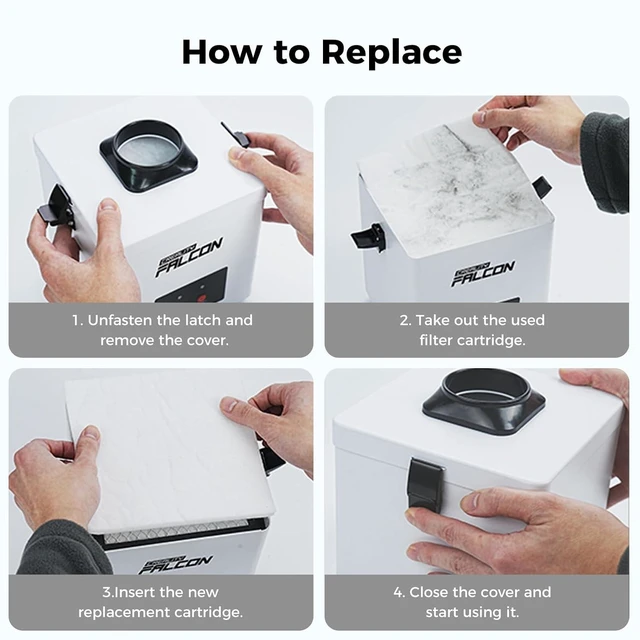 Alt view image 7 of 7 - Creality Falcon Smoke Purifier YW45 for A1, 2 Layer Filtration, 99.97% Purification Rate, Low Noise68dB, 3 Level Speeds Adjustable, 115m³/h, 45W Desktop Air Purifier
