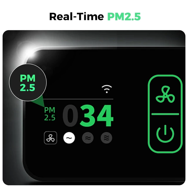 Alt view image 4 of 7 - Creality Falcon AP1 Smart Smoke Purifier, 360° Full-circle Purification, 99% Purification Rate, Real-Time PM2.5 Monitoring, WiFi/App Control, 150W IOT-Connected Fume Extractor for Most Laser Engraver
