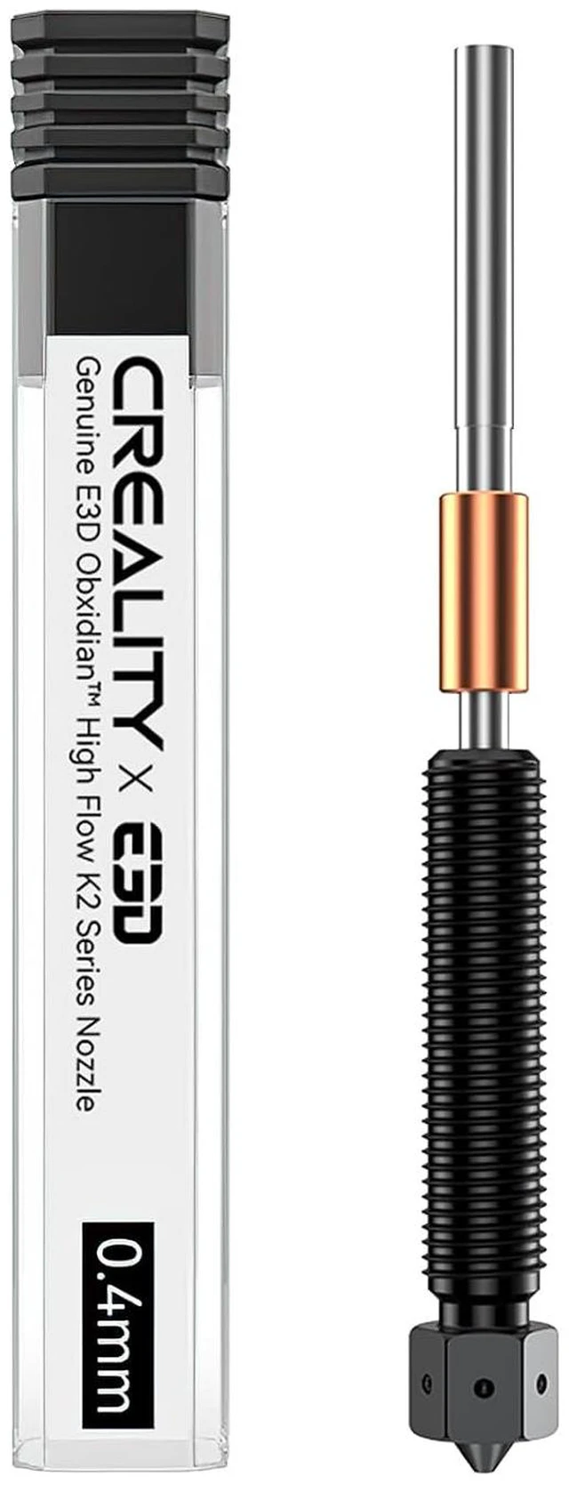 Main image of Creality Official K2 Plus Nozzle 0.4mm, E3D ObxidianTM High Flow Nozzle, Hardened Steel Nozzle with Multi-Channel Design, 600mm/s High-Speed Printing for Creality K2 Plus, K2 Pro, K2 3D Printer