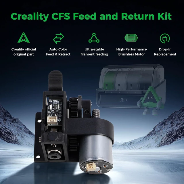 Alt view image 2 of 7 - Creality Official CFS Feed and Return Kit, Original CFS Feed and withdraw kit with Brush Motor(0.17A_24_L16.2) and Teflon Tube 200mm & 230mm, Pneumatic Connector for Multi-Color Filament System
