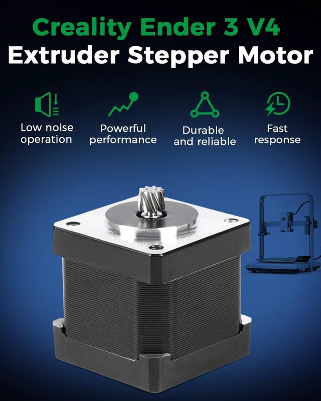Alt view image 3 of 7 - Creality Official Ender 3 V4 Extruder Stepper Motor, Official Original High Precision Stepper Motor, Direct Extruder Motor Replacement for Ender 3 V4, 3D Print Extruder Motor