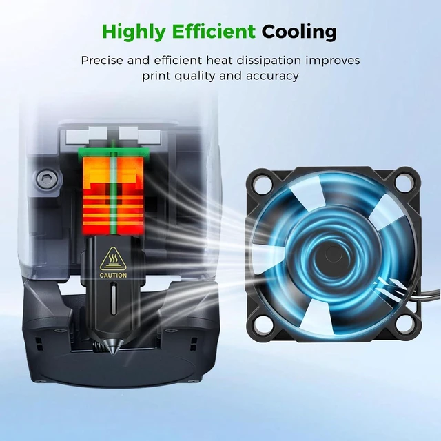 Alt view image 3 of 7 - Creality Official SPARKX i7 Hotend Cooling Fan, Original i7 3010 Axial Cooling Fan with 2-Pin Connector, Hotend Temperature Control for SPARKX i7 Printer, 3D Printer Hotend Cooling Replacement