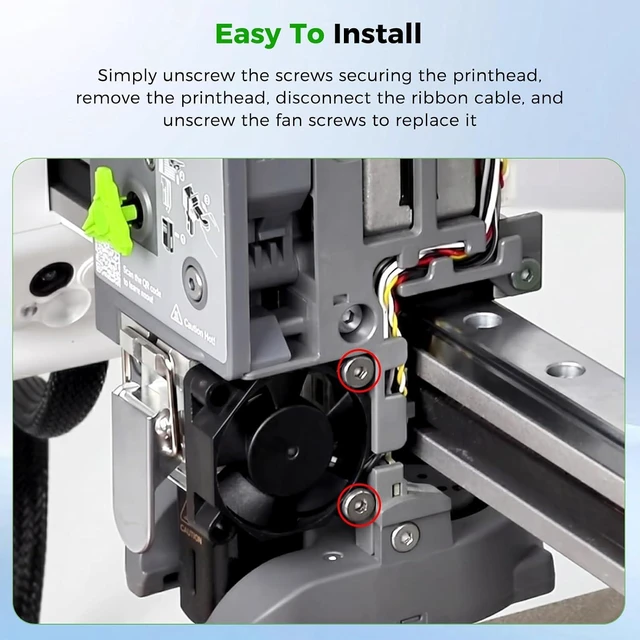 Alt view image 6 of 7 - Creality Official SPARKX i7 Hotend Cooling Fan, Original i7 3010 Axial Cooling Fan with 2-Pin Connector, Hotend Temperature Control for SPARKX i7 Printer, 3D Printer Hotend Cooling Replacement