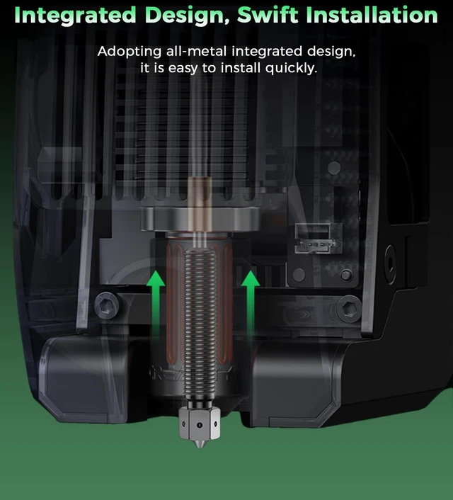 Alt view image 7 of 7 - Creality Official K2 Plus Nozzle 0.4mm, E3D ObxidianTM High Flow Nozzle, Hardened Steel Nozzle with Multi-Channel Design, 600mm/s High-Speed Printing for Creality K2 Plus, K2 Pro, K2 3D Printer