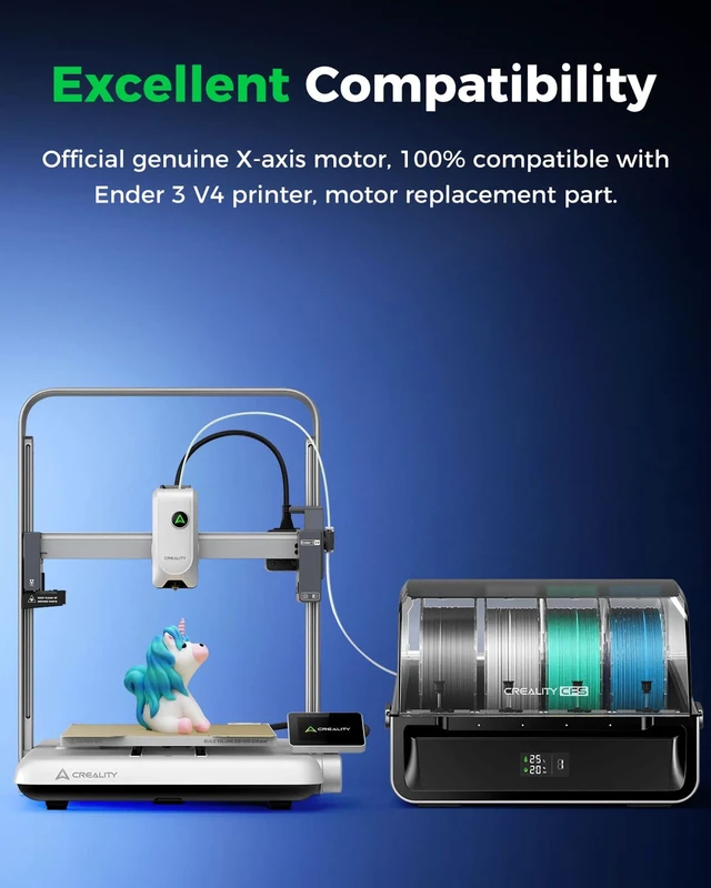 Alt view image 2 of 7 - Creality Official Ender-3 V4 X-Axis Motor, Original Replacement 42-40 Stepper Motor with Long Shaft, High Torque for Smooth Motion Control, 3D Printer Motor for Ender 3 V4