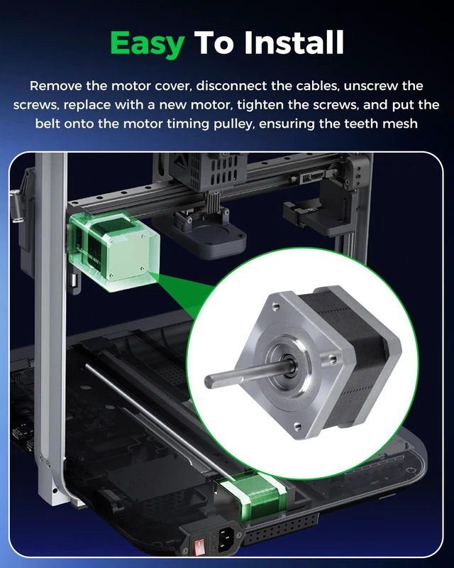 Alt view image 7 of 7 - Creality Official Ender-3 V4 X-Axis Motor, Original Replacement 42-40 Stepper Motor with Long Shaft, High Torque for Smooth Motion Control, 3D Printer Motor for Ender 3 V4