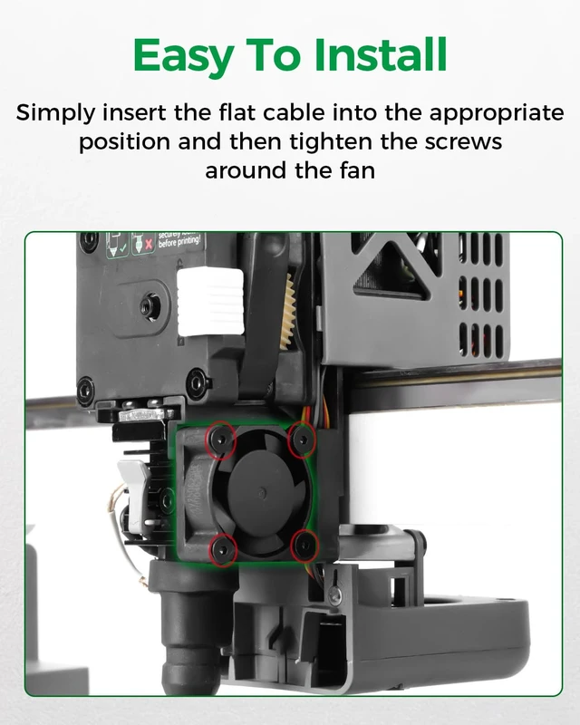 Alt view image 7 of 7 - Creality Official Ender 3 V4 Heatbreak Fan, Official Original Cooling Fan, 24V Throat Cooling Fan with Highly Efficient Cooling, Extruder Hotend Heat Sink Fan Accessories for Ender 3 V4