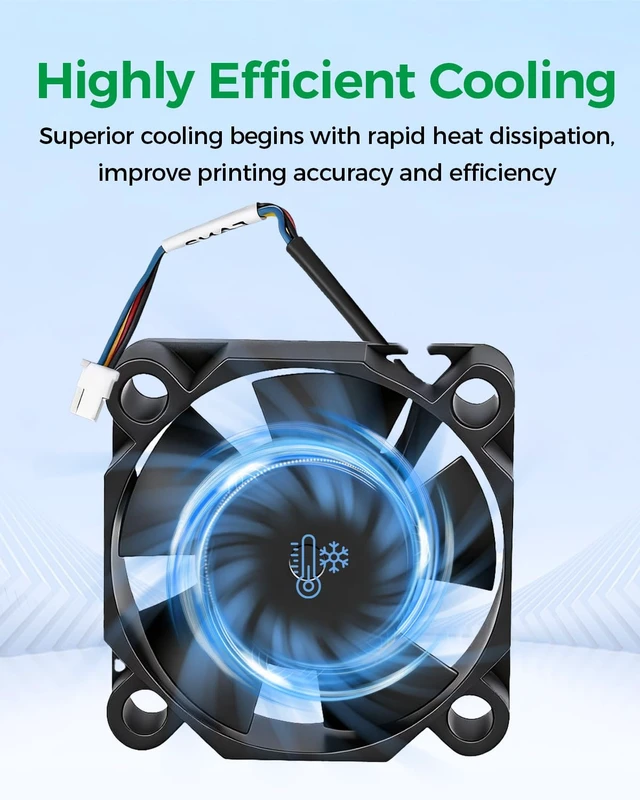 Alt view image 4 of 7 - Creality Official K2 SE Heat Break Fan, Axial Fan 3010, 24V Throat Cooling Fan, Highly Efficient Cooling, Integrated Fixed Design, Extruder Hotend Heat Sink Fan Replacement for K2 SE