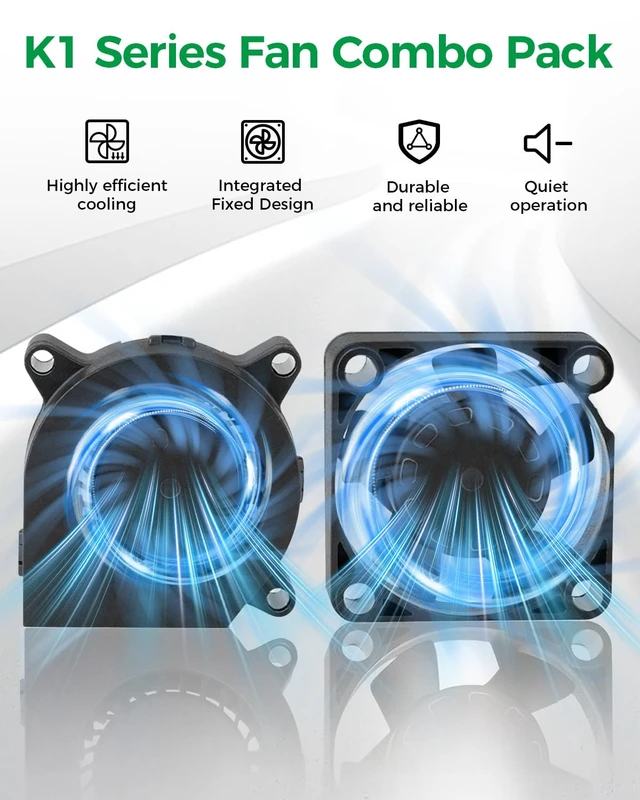 Alt view image 2 of 7 - Creality Official K1 Series Fan Combo Pack, 4020 Blower Fan & 3010 Axial Fan Replacement Kit, Dual Fan Set, Hotend Cooling & Electronics Cooling for Creality K1 Serises 3D Printers
