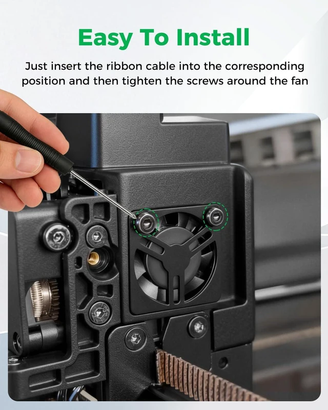 Alt view image 7 of 7 - Creality Official K2 Plus Extruder Motor Cooling Fan, Rapid Heat Dissipation, Integrated Fixed Design, Easy 3-Min Install for K2/K2 Pro/K2 Plus Printers, Ideal for Long Prints & Beginners