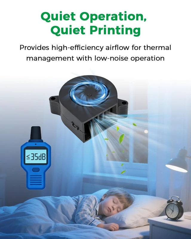 Alt view image 5 of 7 - Creality Official K2 SE Model Cooling Fan, Part Cooling Fan 4020 24V, Original K2 SE Cooling Module Assembly, Rapid Heat Dissipation, Quiet Operation, Model Cooling Fan Component for 3D Printer
