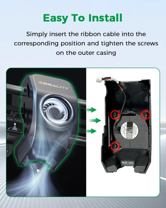 Alt view image 7 of 7 - Creality Official K2 SE Model Cooling Fan, Part Cooling Fan 4020 24V, Original K2 SE Cooling Module Assembly, Rapid Heat Dissipation, Quiet Operation, Model Cooling Fan Component for 3D Printer
