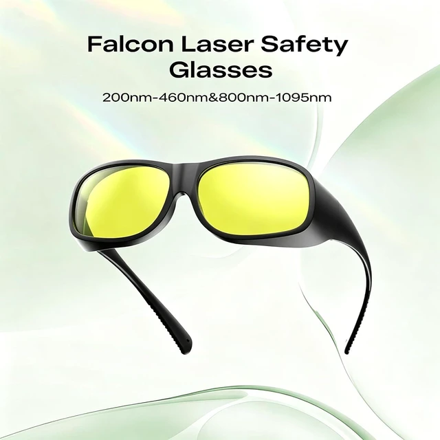 Alt view image 2 of 7 - Creality CR20 Laser Safety Glasses OD7+ for 800-1095nm & OD6+ for 316-460nm, CE EN 207 Certified, Protective Goggles for UV/Blue/Diode/Fiber Laser Engravers, Polycarbonate Lens