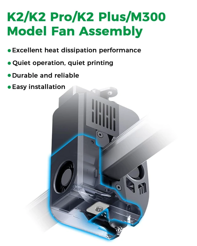 Alt view image 3 of 7 - Creality Official K2 Plus Model Fan Cooling Module Assembly, Originial K2 Model Fan Cooling Module, K2 Pro Cooling Module Assembly, 3D Printer Heat Dissipation Accessories for K2/K2 Pro/K2 Plus