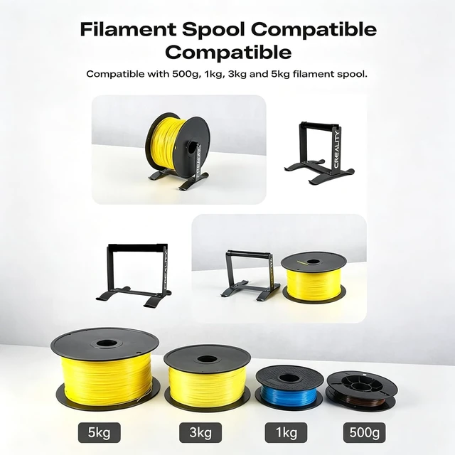 Alt view image 6 of 6 - Creality Official Multi-Kilogram Filament Workstand V2, Original Filament Spool Metal Holder Racks for Creality K1/ K2 Series/Ender 3 Series/CR Series/CR-30 3D Printerand All FDM 3D Printer