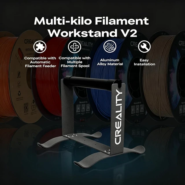 Alt view image 2 of 6 - Creality Official Multi-Kilogram Filament Workstand V2, Original Filament Spool Metal Holder Racks for Creality K1/ K2 Series/Ender 3 Series/CR Series/CR-30 3D Printerand All FDM 3D Printer