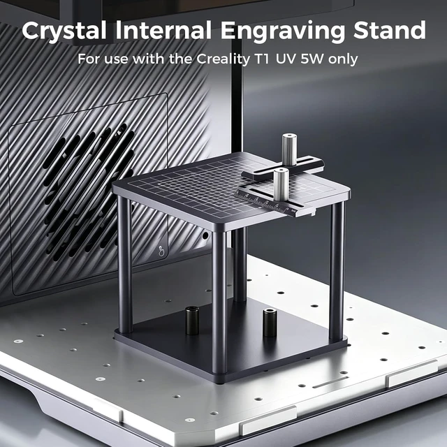 Alt view image 2 of 7 - Creality Internal Engraving Stand for Falcon T1 UV 5W, Adjustable Positioning Rulers, Compatible with Dedicated F130 Field Lens, Quick-Install, Precision Center Alignment for Crystal Engraving