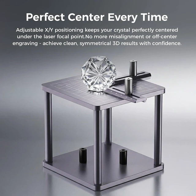 Alt view image 3 of 7 - Creality Internal Engraving Stand for Falcon T1 UV 5W, Adjustable Positioning Rulers, Compatible with Dedicated F130 Field Lens, Quick-Install, Precision Center Alignment for Crystal Engraving