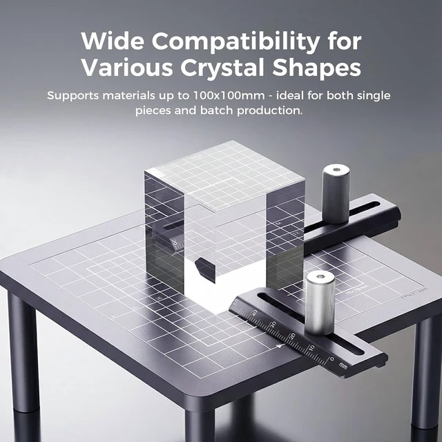 Alt view image 4 of 7 - Creality Internal Engraving Stand for Falcon T1 UV 5W, Adjustable Positioning Rulers, Compatible with Dedicated F130 Field Lens, Quick-Install, Precision Center Alignment for Crystal Engraving