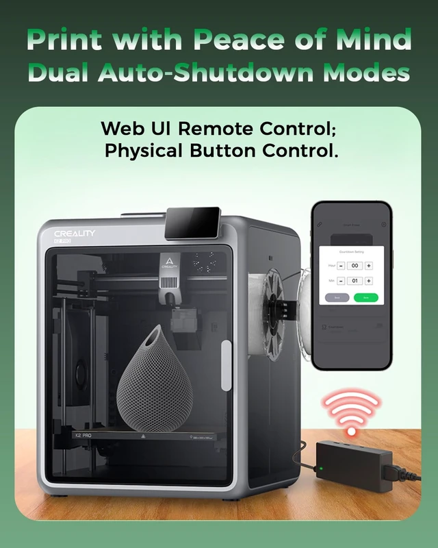 Alt view image 5 of 7 - Creality Official Creator PWR Smart Power Supply, 100-240VAC, Instant Power Protection, WiFi-Enabled, Type-C Communication, for Creality Hi/K1 Series/K2 Series/Ender-3 V3 Printers Ect.