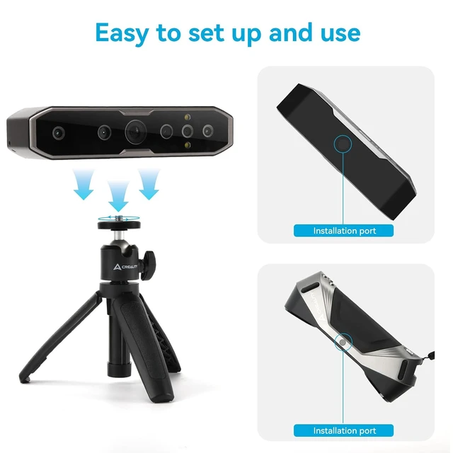 Alt view image 5 of 7 - Creality Extension Pole Tripod, Mini Selfie Stick Tripod Stand Handle Grip for CR-Scan Otter/Raptor 3D Scanner, Suitable for Handheld Scanning, Fixed Camera Position Scanning