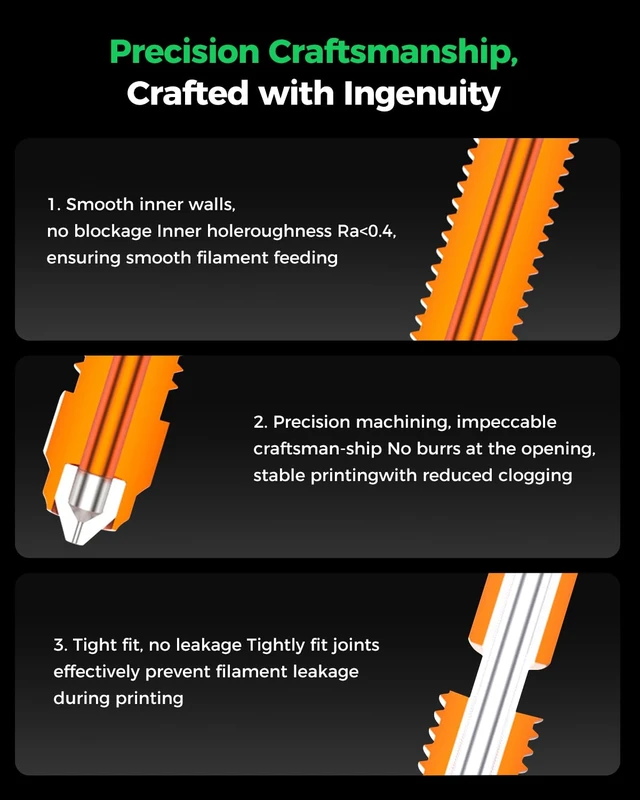 Alt view image 6 of 7 - Creality Official K2 Ceramic Heating Block Hotend Kit, with Quick-swap Nozzle Kit, Supports 300°C High Temperature, All-Metal Integrated Design Extruder Hotend Kit for 3D Printers K2 Combo