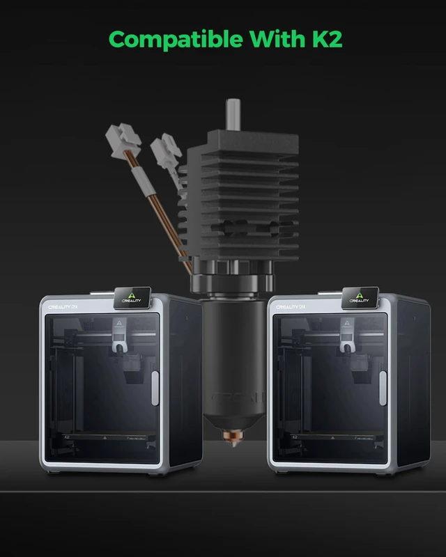 Alt view image 7 of 7 - Creality Official K2 Ceramic Heating Block Hotend Kit, with Quick-swap Nozzle Kit, Supports 300°C High Temperature, All-Metal Integrated Design Extruder Hotend Kit for 3D Printers K2 Combo