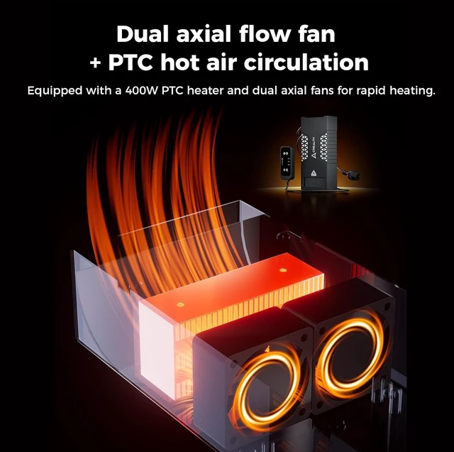 Alt view image 4 of 7 - Official CREALITY Multi-roll Filament Dryer, Filament Storage Box with Heating for 3D Filament 10kg Spool, Detachable Heating Module,Fast Heating to 70°C, Fireproof Moisture-Proof for PLA PETG ABS TPU